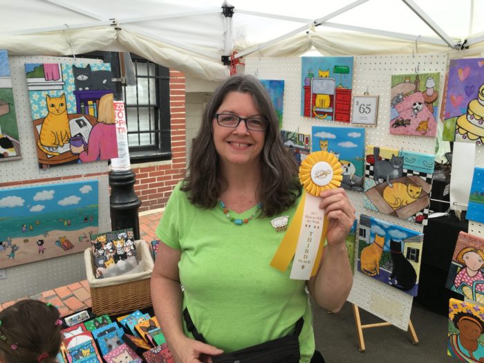 photo jen at BHAW 2017 with third place ribbon